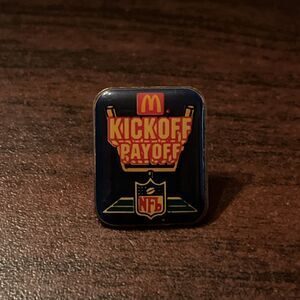 McDonald’s NFL Football Kickoff Payoff‎  Employee Lapel Hat Pin